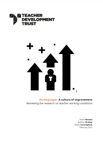 A culture of Improvement TDT working paper cover image