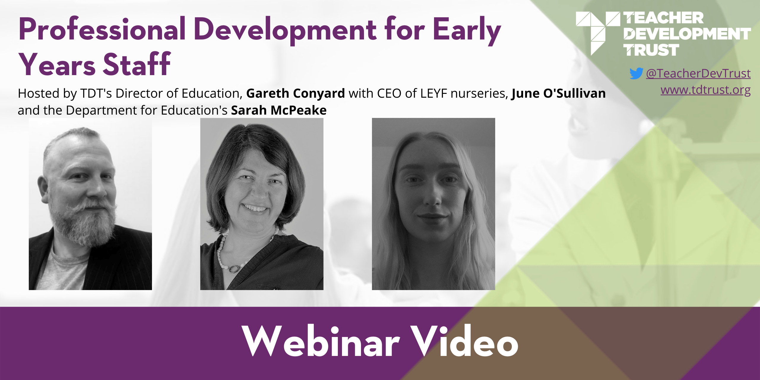 Professional Development for Early Years Staff webinar video