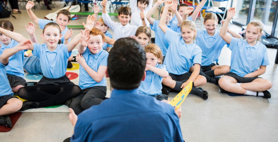 an engaged class of pupils